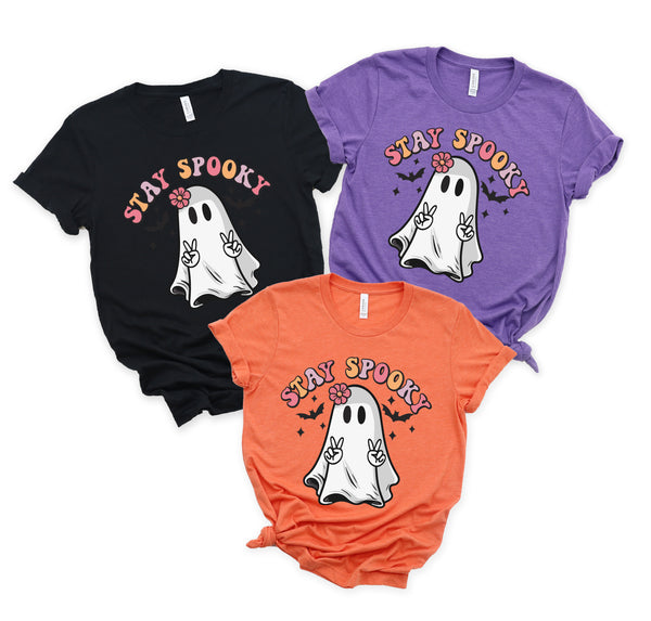 Cute Halloween T-Shirt, Stay Spooky Shirt,Spooky Shirt, Ghost Shirt, Women's Halloween Shirt, Halloween Party Shirt