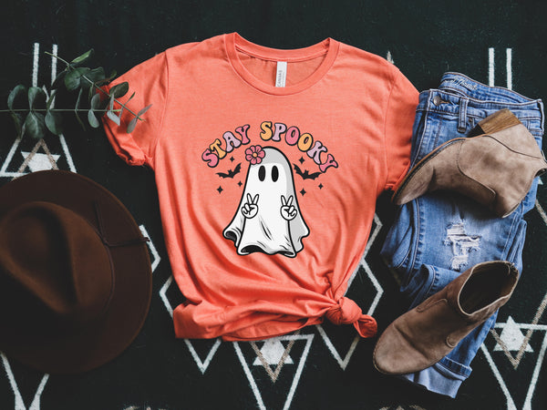 Cute Halloween T-Shirt, Stay Spooky Shirt,Spooky Shirt, Ghost Shirt, Women's Halloween Shirt, Halloween Party Shirt