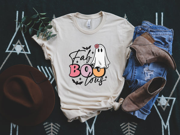 Fab Bou Lous Halloween Shirt,Ghost Shirt, Halloween T-Shirt, Spooky Shirt, Ghost Shirt, Women's Halloween Shirt, Halloween Party Shirt