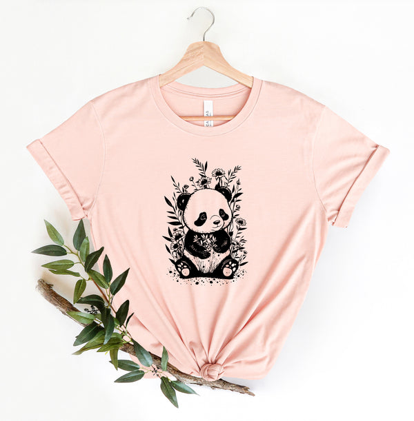 Floral Panda Shirt, Boho Baby Panda Shirt for Her, Panda shirt, Birthday Gift, Shirt for Women, Shirt for Panda Lover
