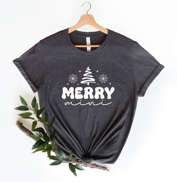 Merry Mini Shirt,  Christmas Shirt, Retro Christmas Shirt, Christmas
