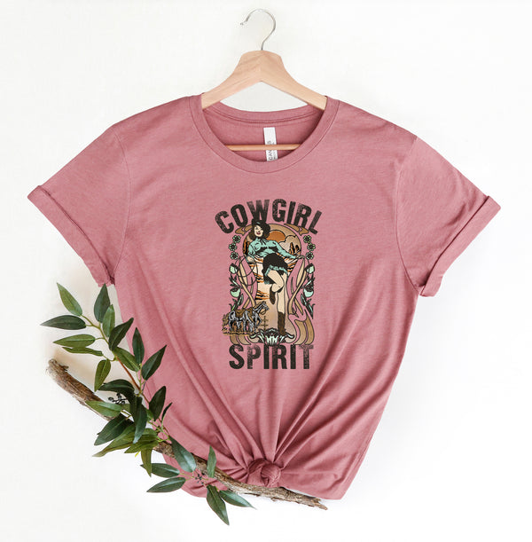Cow Girl Spirit Shirt, Cow Shirt, Girl Shirt , Retro Shirt