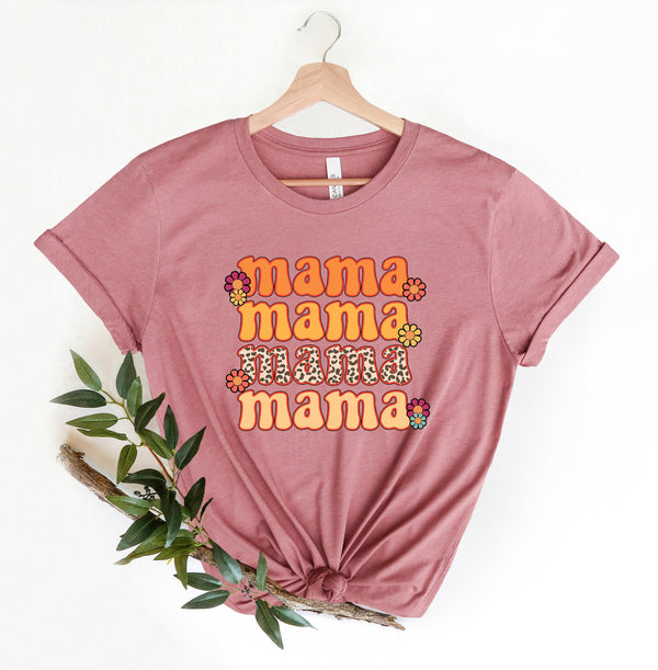 Flowers Mama Shirt , Mama Mama Mama Shirt, Retro Shirt
