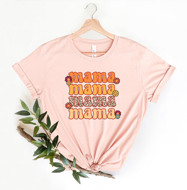 Flowers Mama Shirt , Mama Mama Mama Shirt, Retro Shirt