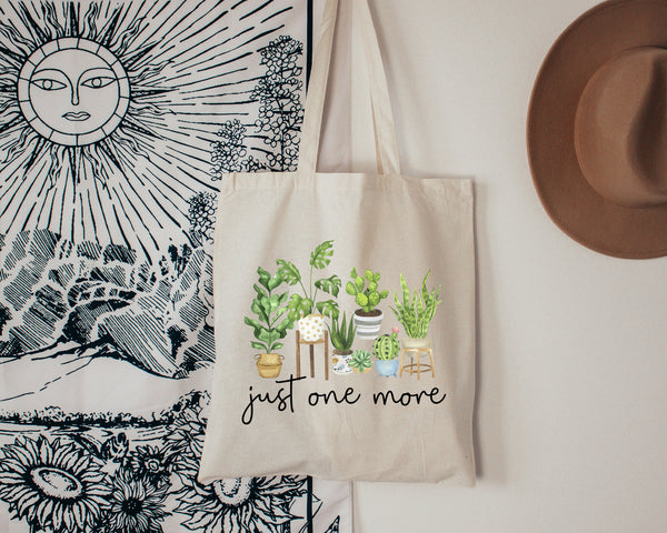 Just One More Tote , Chrismast Gift, Canvas Tote Bag