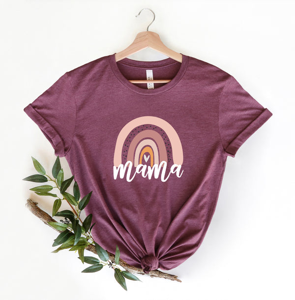 Rainbow Mama Shirt, Vintage Mama Shirt, Retro Mom Shirt, Retro Outfit for Women, Mom Gift, Mother's Day Shirt