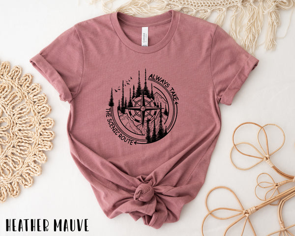 Always Take The Scenic Route Shirt, Scenic Route Shirt, Adventure Shirt