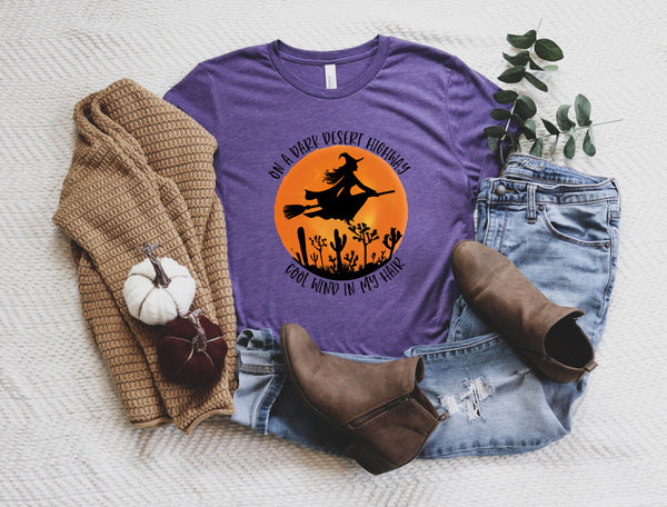 On A Dark Desert Highway Cool Wind In My Shirt, Halloween Shirt