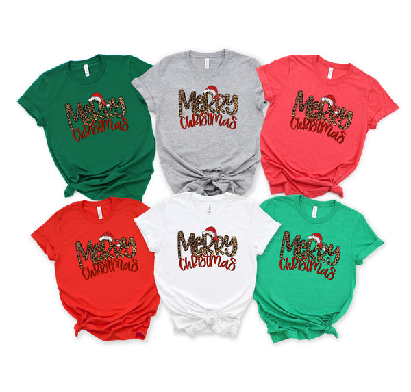 Leopard Christmas Shirt, Christmas Shirt for Women, Leopard Shirt, Christmas T-Shirt