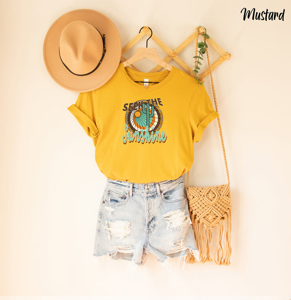 Seek The Sunshine Shirt, Summer Shirt, Retro Shirt