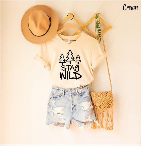 Stay Wild Shirt, Forest Shirt, Tree Shirt, Adventure Shirt